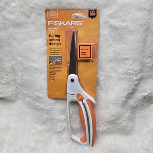 FISKARS Easy Action Spring Design 8" Inch Scissors‎ Shears Stainless Steel Craft
